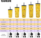 BJPKPK 34oz Insulated Tumbler With lid And Straw Stainless Steel Tumblers Travel Coffee Mug Reusable Thermal Cup,Hawaii Fruits Yellow