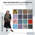 Adult Bib Scarf - Dignified Alternative to Bibs | Washable and Reusable Clothing Protectors for Eating