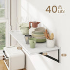 Dreamland White Floating Shelves for Wall, Wall Mounted Shelves, Large Floating Shelf 12 * 16 inch Set of 2 for Bookshelf Living Room Bedroom Home Office Bathroom