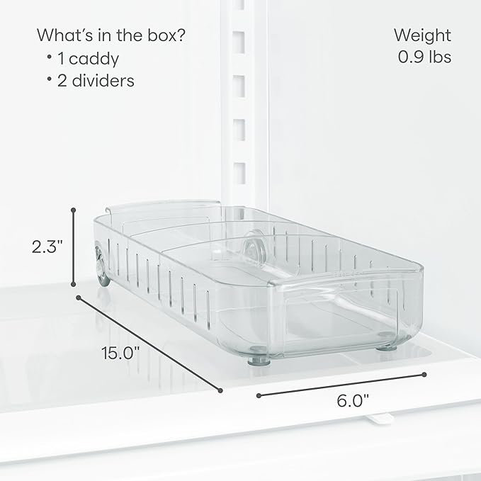 YouCopia RollOut Fridge Caddy, 6" Wide