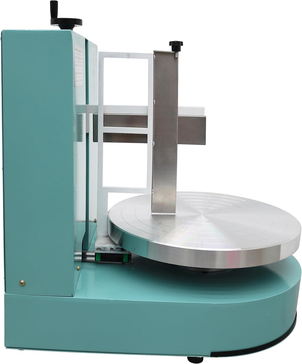 TECHTONGDA Cake Decorating Coating Machine Cream Spreading Automatic Frosting Turntable with Graduated Scraper 60-320RPM Rotating Speed for 6-14inch Cakes Green