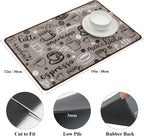 SHACOS Coffee Mat 2-Pack 12x19 Inch Absorbent Non Slip Coffee Maker Mat for Countertop Bar Accessories Espresso Machine Mat Dish Drying Mat Heat Resistant, Khaki