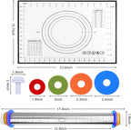 Adjustable Rolling Pin 20 Set and Silicone Baking Pastry Mat Set,Thickness Rings,Dough Roller & Steel Cutter& 6 Cookie Molds & 10 Cake Molds for Baking Dough Stainless Steel Dough Roller, Pizza, Pie