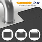 The Original Under Sink Mat - Silicone Waterproof mat, Trimmable, Easy to Clean, Kitchen cabinet liner, Under sink protector mats, Disinfection Surface - 34" x 22" or smaller