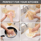 Kitinjoy 100% Cotton Kitchen Dish Cloths (12 X 12 Inches, Apricot),6 Pack Waffle Weave Ultra Soft Absorbent Dish Towels for Drying Dishes Quick Drying Kitchen Towels Dish Rags