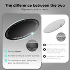 MHW-3BOMBER 58mm Espresso Puck Screen - 0.2mm Ultra Thin Espresso Puck - Metal Reusable Coffee Filter for Portafilter Basket 58mm - Puck Screen with Titanium Coating FG7046B-OS