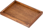 PATIKIL Wood Serving Tray 10x7 Inch Outer Base, Rectangular Decorative Platter for Home Decor Kitchen Table Candle Holder, Brown