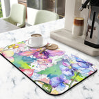 Diatom Mud Drying Mat 12x19.5 Inch - Super Absorbent Fast Dry Kitchen Counter Mat with Non-Slip