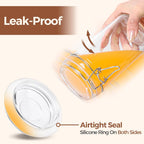 ComSaf Glass Jars with Airtight Lid Set of 6，Mason Jars 16 oz with Lids, Pint Jar, Canning Jar, Airtight Canister with Seal Wire Clip Fastening for Vanilla, Pickle, Cookie, Honey