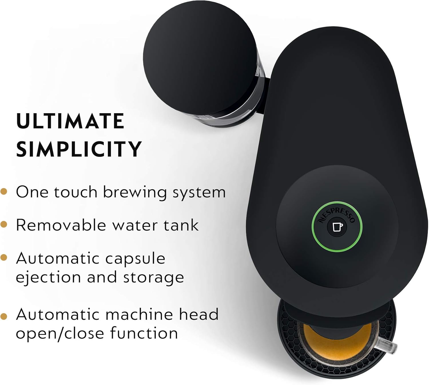 Nespresso Vertuo Plus Deluxe Coffee and Espresso Maker by De'Longhi, Matte Black with Aeroccino Milk Frother