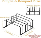 Cutting Board Organizer and Baking Sheet Rack, [2-Pack] Black Heavy Duty Metal Cookie Sheet Organizer for Cutting Board Storage & Plate Holder for Cabinet, Tray Dividers for Cabinets