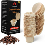 100 Count Fanativita K Cup Filters Disposable with Genius Lid Design, Fit All Reusable K Cups for Keurig (Unbleached)