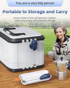 Milk Frother Handheld with Case,USB C Rechargeable Frother Wand for Coffee, Portable Electric Whisk with Stand,Waterproof Hand Drink Mixer Travel for Lattes, Cappuccino, Matcha, Egg (Navy blue)