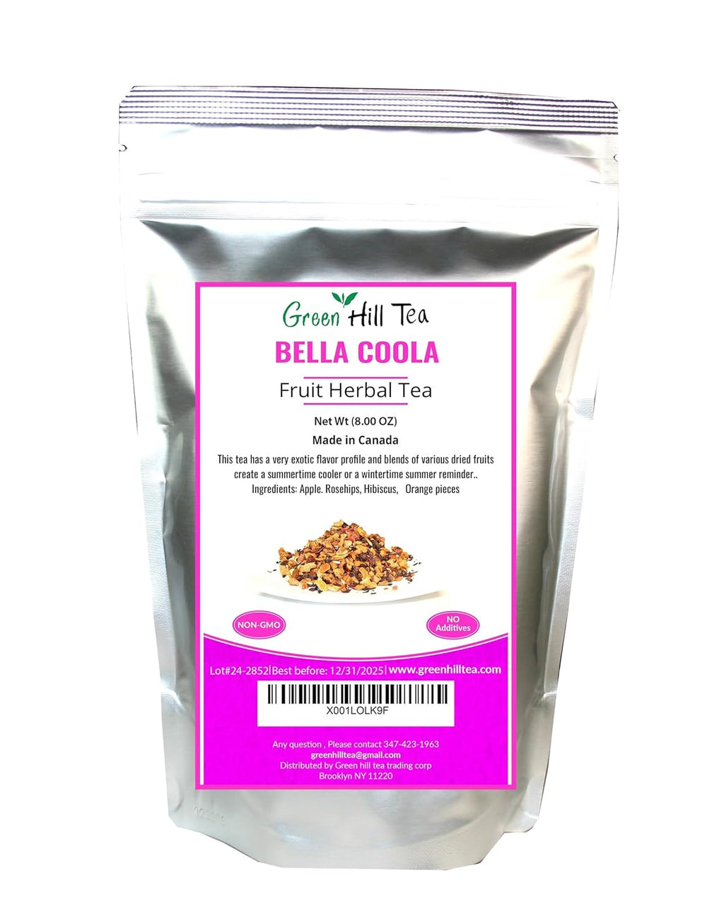 Bella Coola Iced Tea, Blend of Various Dried Caffeine Free Fruit and Herbs– 8 Oz Bag