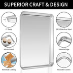 CEKEE Baking Sheet with Wire Rack Set of 6 (3 Cookie Sheets for baking + 3 Cooking Racks), Stainless Steel Stainless Steel Baking Pans Set with Cooling Rack - Heavy Duty & Dishwasher Safe