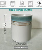 Short Kitchen Utensil Holder for Kitchen Counter Cooking Utensil Holder for Countertop Spatula Holder Small Utensil Crock Cutlery Holder Silverware Caddy Flower Vase (Green Field)