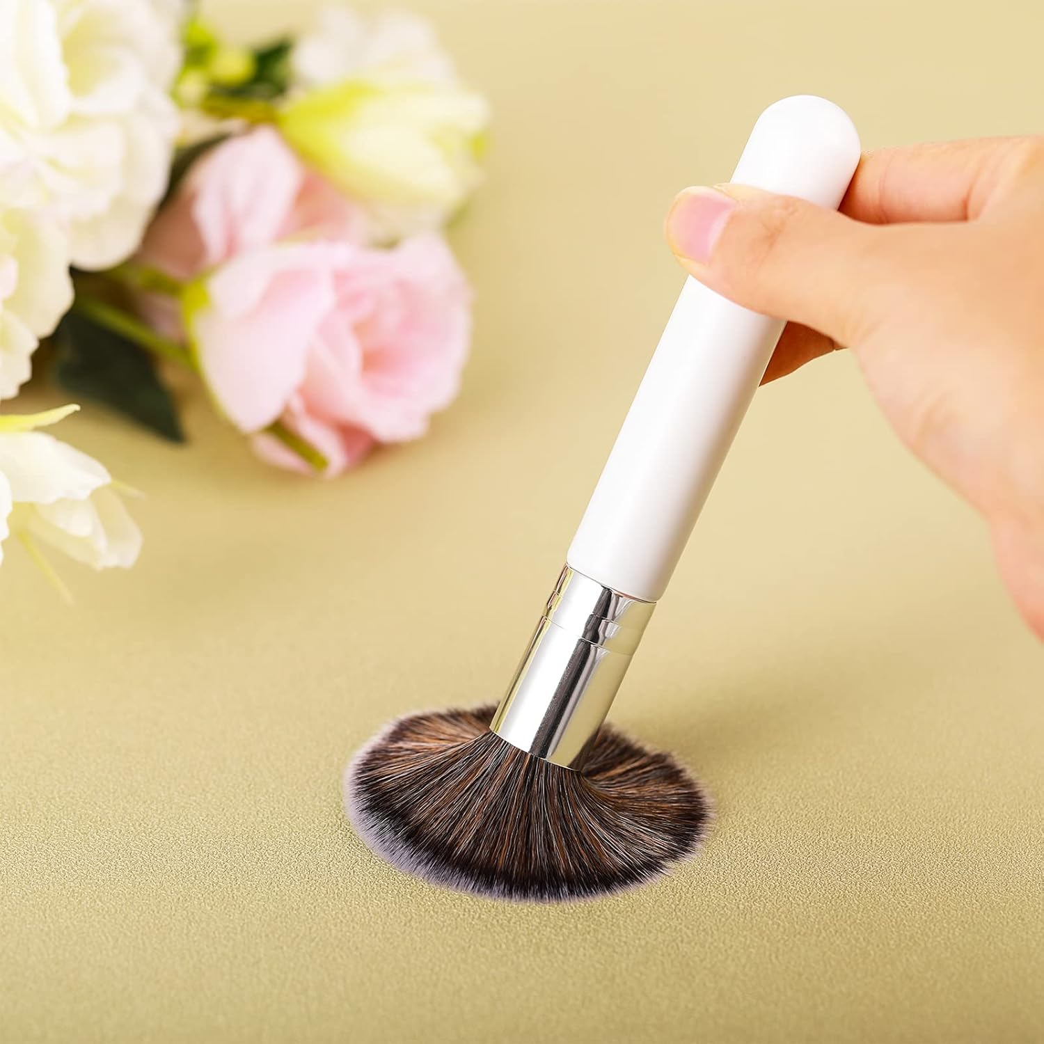 Patelai 10 Pcs Food Safe Paint Brushes Fondant Tools for Cake Baking Chocolate Sugar Cookie Decoration Cake Brushes for Luster Dust Pastry Decorating Supplies with Fondant and Gum Paste Tool(White)