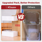 Rectangle Glass Storage Containers with Lids, Glass Jars with Bamboo Lids for Spaghetti, Pasta, Kitchen Pantry Storage Containers (2 pack 2.2qt)