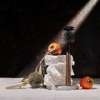 Ionic Bottle Brush, Magnetized to Stand Upright, Stainless Steel with Replaceable Head, Bronze