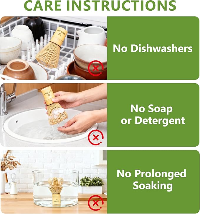 Bamboo Matcha Whisk, Handcrafted Organic Traditional Japanese Chasen, Matcha Stirrer Green Tea Preparation Mixing Tool Accessory (100 Prongs)