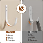 Wall Hooks for Hanging Towel/Coat - 22LB Screw in Metal Hanger Wall Mount, for Outdoor, Closet, Door, Bathrooms, for Backpack, Robe, White 20 Pack