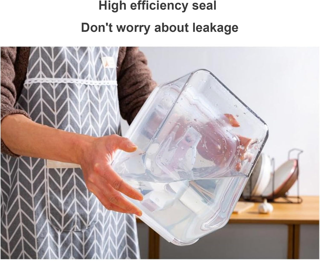 24 Cup Extra Large Glass Storage Containers with Airtight Locking Lid with Handle, Large Glass Food Storage Container, Ideal Storing food, Vegetables, Fruits, Roasting Turkey, BPA Free Oven Safe