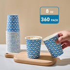 MUCHII 300 Count Paper Cups 8 oz, Disposable Drinking Cups for Party, Picnic, Travel, and Events