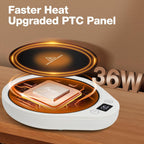 PUSEE Coffee Mug Warmer - Electric Large Candle Warmer Plate with 4H Auto Shut Off, 3-Temp Settings Cup Heater for Desk, Tea, Milk, Cocoa