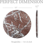 Koville African Marble Cutting Board for Kitchen, 11" Round Hand Crafted Marble Slab for Cheese, Charcuterie, Pastry Board - Wedding Gift, House Warming Gift(AFRICAN LILAC)