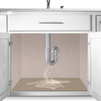 The Original Under Sink Mat - Adjustable Silicone mat, Waterproof Under The Sink Bathroom Vanity Mat - 28" x 19" or smaller