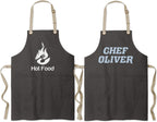 TEEAMORE Custom Embroidered Kitchen Apron Add Your Name Logo Design Cooking Baking Kitchen Chef Apron Gifts