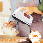 Handmixer Electric Handheld - 7 Speed Portable Kitchen Mixer Electric with 5 Stainless Steel Accessories Whisk, Food Beater for Whipping Mixing Cookies Cakes,Cooking,Baking