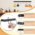 AJART Coffee Mug Rack Wall-Mounted: 12-Hook Cup Holder - Ideal for Coffee Bars & Apartment Kitchens - Space-Saving Solution - 1 Pack