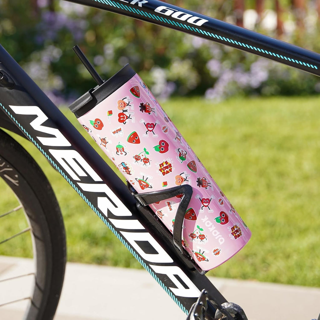 BJPKPK 34oz Skinny Tumbler With lid And Straw Stainless Steel Travel Coffee Mug Insulated Tumblers Cups,Hawaii Fruits Purple