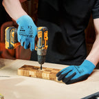 KAYGO Safety Work Gloves PU Coated-60 Pairs Seamless Knit Glove with Polyurethane Coated Smooth Grip on Palm & Fingers, for Men and Women, Ideal for General Duty Work, KG11P (L,Blue)