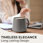 MIAMIO - Coffee Mugs Set of 4 / Large Ceramic Coffee Cups (14 oz) - Mug for Cappuccino, Tea, Espresso - Microwave and Dishwasher Safe - Luxe Collection (Classic Pastel)