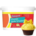 Bakerpan Premium Rolled Yellow Fondant for Cake Decorating - 1 Pound, Vanilla Flavor