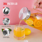 Glass Pitcher, veecom 105 Oz Large Glass Water Pitcher with Handle and Lid, Pitchers for Drinks, Iced Tea Pitcher for Fridge, Lemonade Juice Jugs