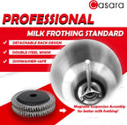 Casara 4-in-1 Electric Milk Steamer and Frother,27oz Stainless Steel Pitcher,Hot and Cold Foam Maker and Milk Warmer for Lattes,Cappuccinos,Macchiato