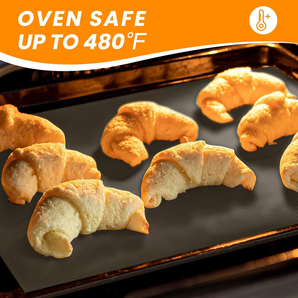 Silicone Baking Mat Roll -Cut to Size Silicone Mat - Non-Stick Pastry Mat for Dough Rolling, Non-slip Silicone Mat for Kitchen Counter, Reusable Air Fryer Linner, Oven Liner, Freeze Dryer Mat