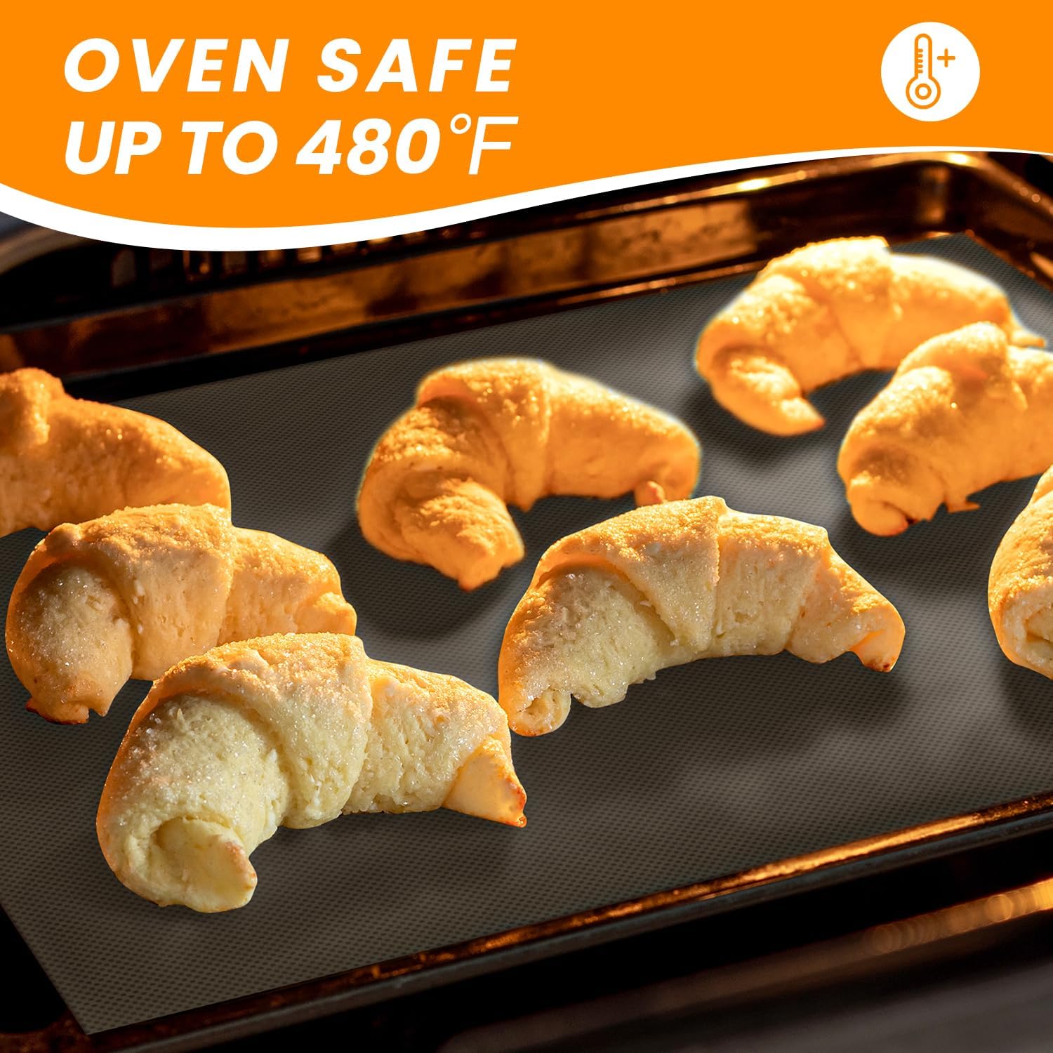 Silicone Baking Mat Roll -Cut to Size Silicone Mat - Non-Stick Pastry Mat for Dough Rolling, Non-slip Silicone Mat for Kitchen Counter, Reusable Air Fryer Linner, Oven Liner, Freeze Dryer Mat