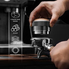 CrossCreek 58mm Espresso Distributor | Adjustable Depth Fits All 58mm Espresso Portafilter | Breville/Rancilio/La Marzocco | Stainless Steel & Walnut Distribution Tools | Espresso Machine Accessories