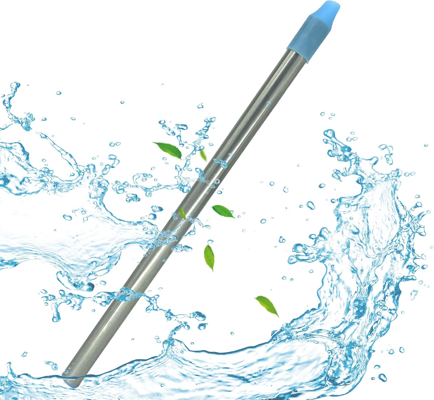 Personal Water Filter Straw, Reusable Stainless Steel Water Filter Drinking Straw Portable Outdoor Emergency Survival Gear for Hiking, Camping, Travel, Hunting & Fishing (Large)