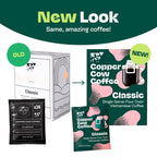 Copper Cow Premium Pour Over Single-Serve Vietnamese Coffee | Classic Black | Dark Roast | Includes 24 Coffees