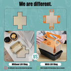 Reusable Silicone Bread Loaf Pan Liner, Food-Grade Silicone Bread Sling, Sourdough Bread Baking Mat, Non-Stick & Easy Clean Dough Transfer Tool, Fits 9x5 or 1.5lb Loaf Pans, Orange - Pack of 2