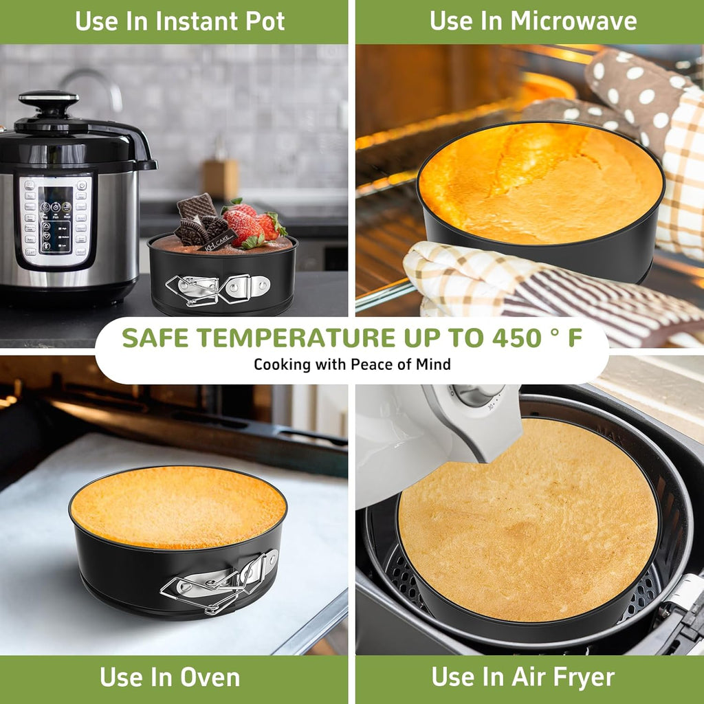 4 Inch Mini Springform Pan, Non-stick Cheesecake Pan, Spring Form Pans for Baking, Springform Pans with Removable Bottom, Round Cake Pans, Small Cake Mold for Mini Cheesecake Pizza