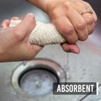 Old Fashion 100% Cotton Dishcloths - Set of 4 Mixed Colors - 2 Teal /2 Natural -11" x 11"