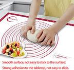 Large Silicone Pastry Mat for Rolling Dough Non Slip Non Stick Silicone Mats for Kitchen Counter 28x20"Red