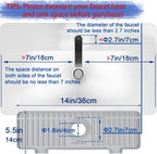 Kitchen Sink Splash Guard, Silicone Faucet Guard & Draining Mat, 10° Large Slope Sink Faucet Mat Splash Guard, Bathroom Sink Organizer, Kitchen Sink Accessories Gadgets, 14.2” x 5.1”, Gray