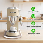 Silicone Coffee Mat,15.8"x 11.8"in Bar Mat for Countertop,Heat-Resistant,Non-Slip,Leak-Proof,Fit for Coffee Maker/Espresso Machine-Translucent